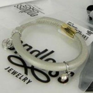 ENDLESS Pearl Metallic Sterling 2 Charm Bracelet
